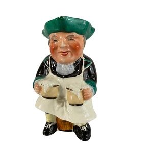 Vintage Toby Mug Pitcher Made in Occupied Japan Hand-Painted Ceramic 5” Tall